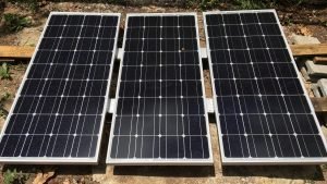 3 Solar Panels on the ground